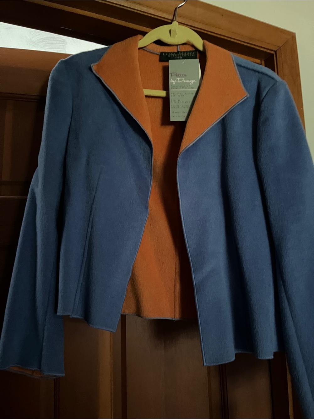 Harve Benard Blue Blazer with Orange Lining